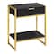 Monarch Specialties Accent Table - 24"H / Espresso / Gold Metal I 3486 - alternate 1